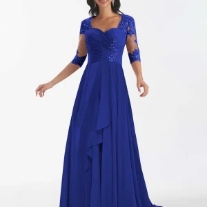 Robes Mère De La Mariée En Mousseline À Volants Et À Lacets Mariana