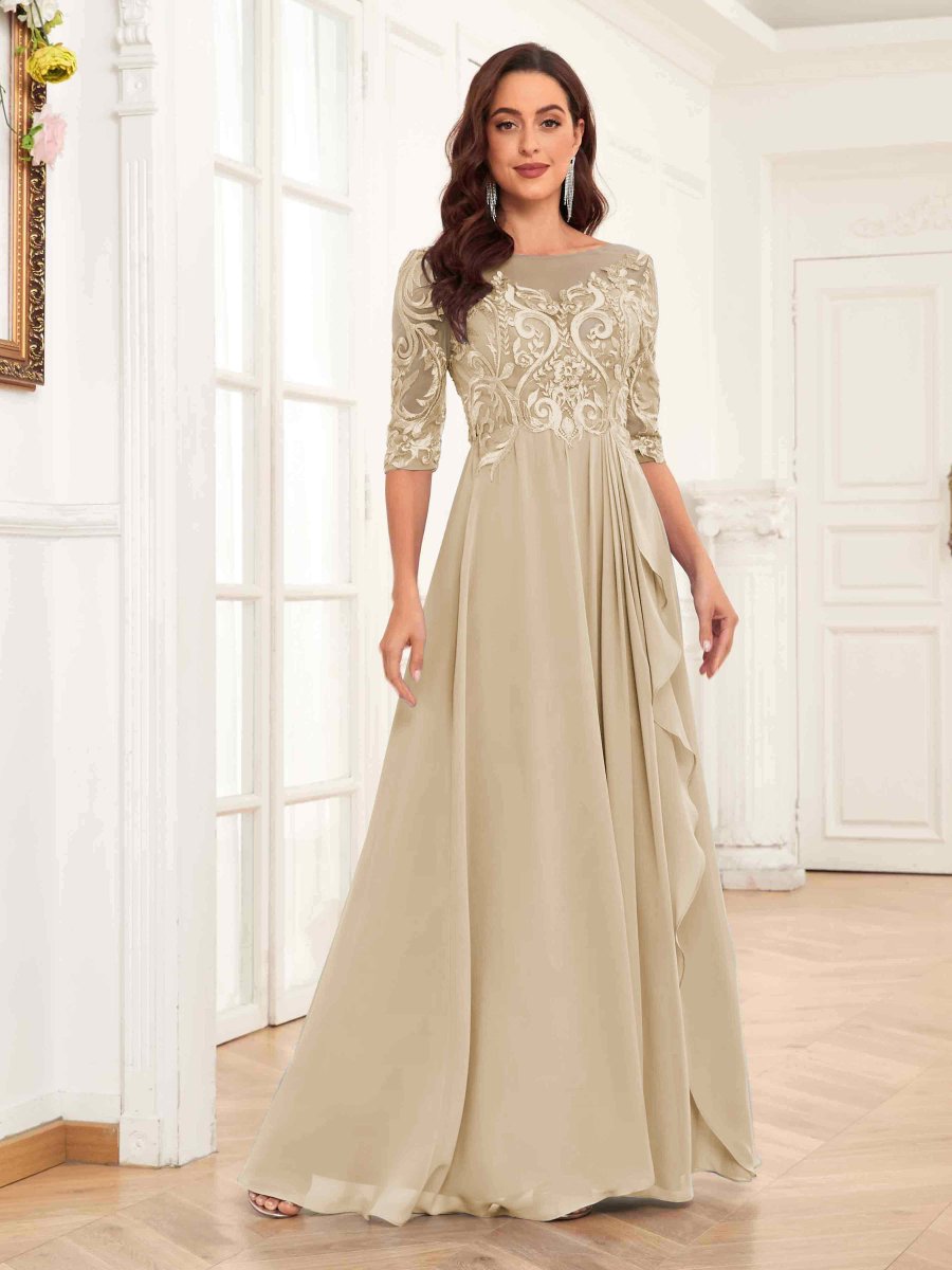 Robes Mère De La Mariée En Mousseline À Volants Et À Lacets Malia – Image 3