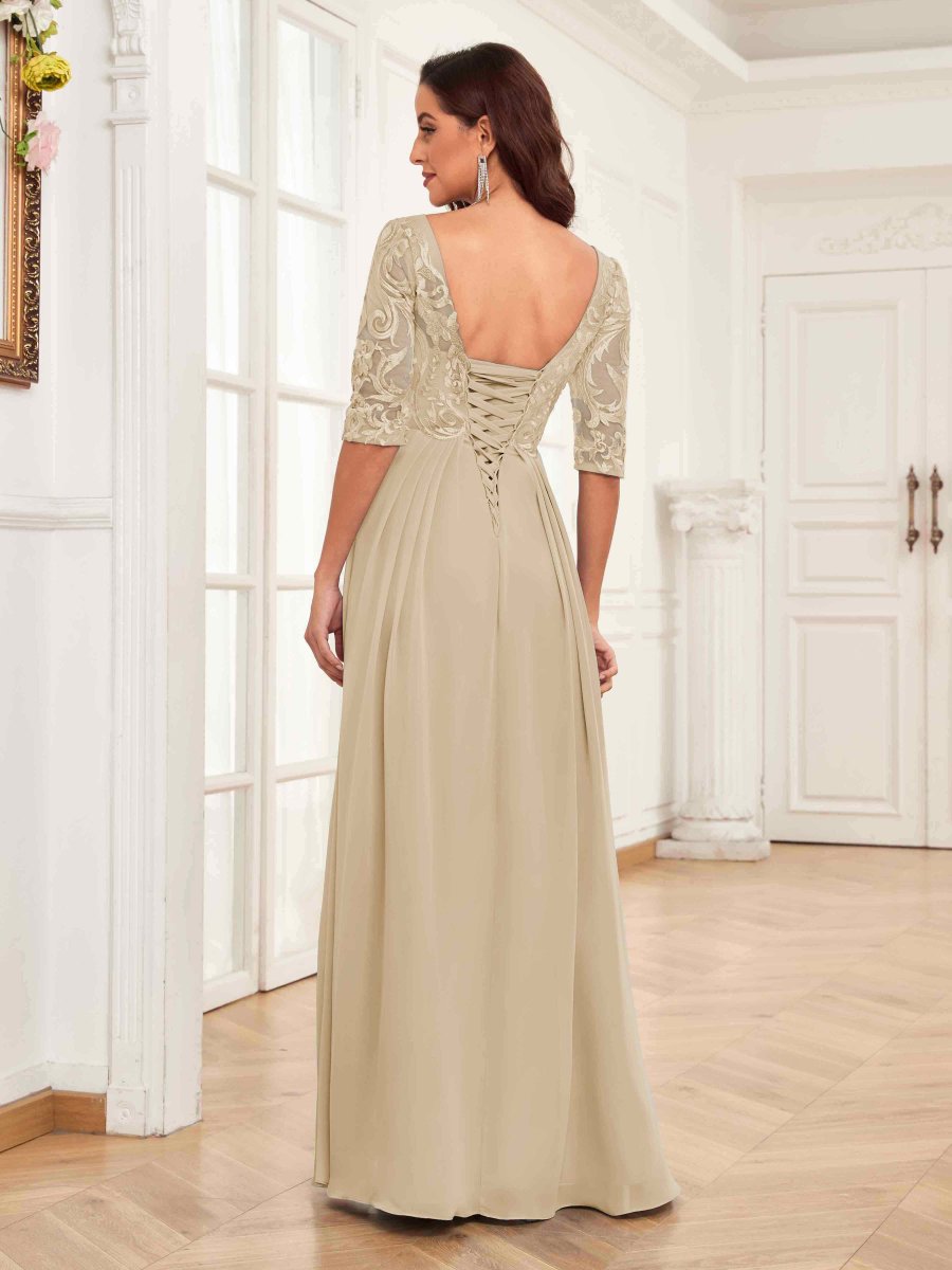 Robes Mère De La Mariée En Mousseline À Volants Et À Lacets Malia – Image 4