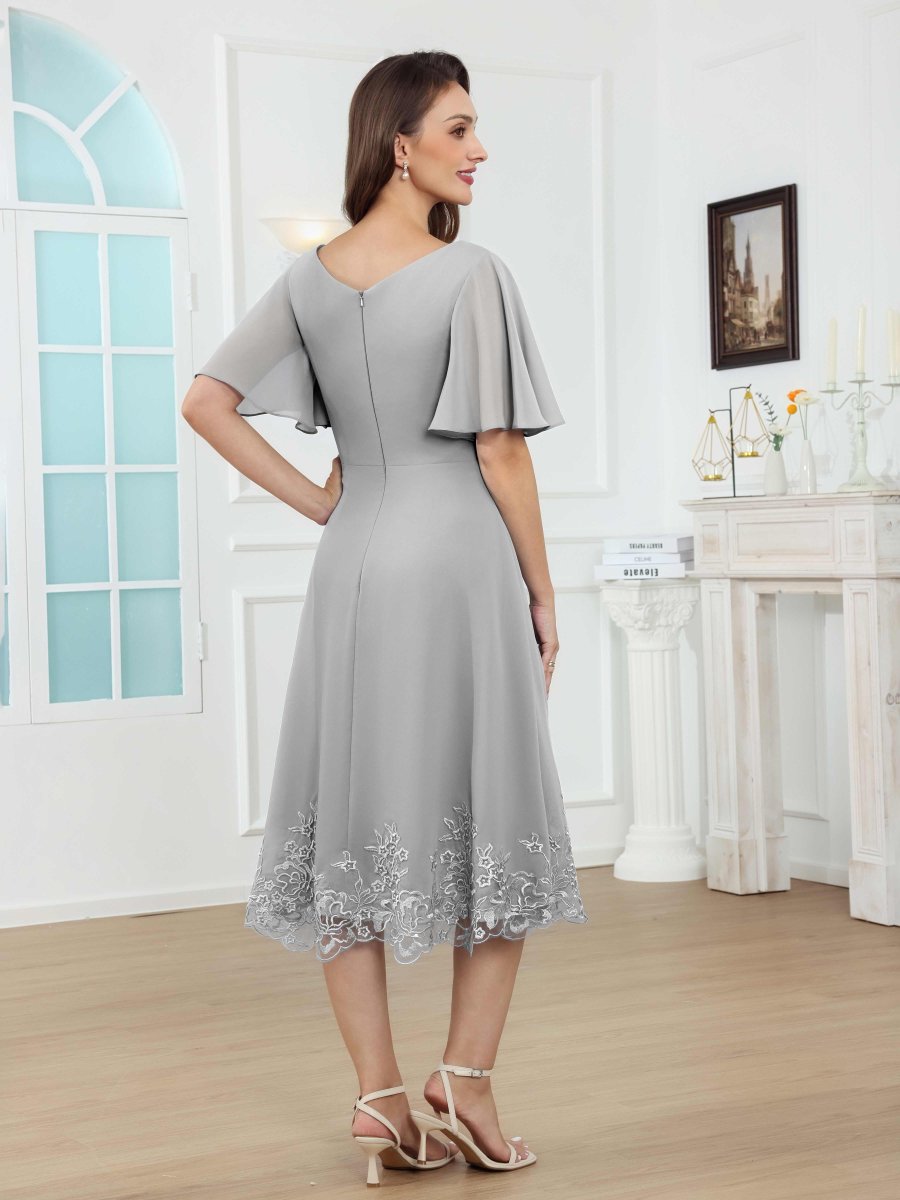 Robes Mère De La Mariée En Mousseline À Perles Appliqués Wisteria – Image 5