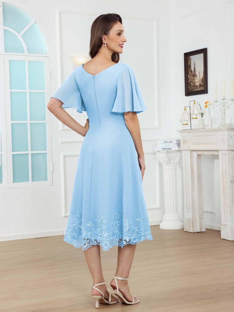 Robes Mère De La Mariée En Mousseline À Perles Appliqués Wisteria – Image 7