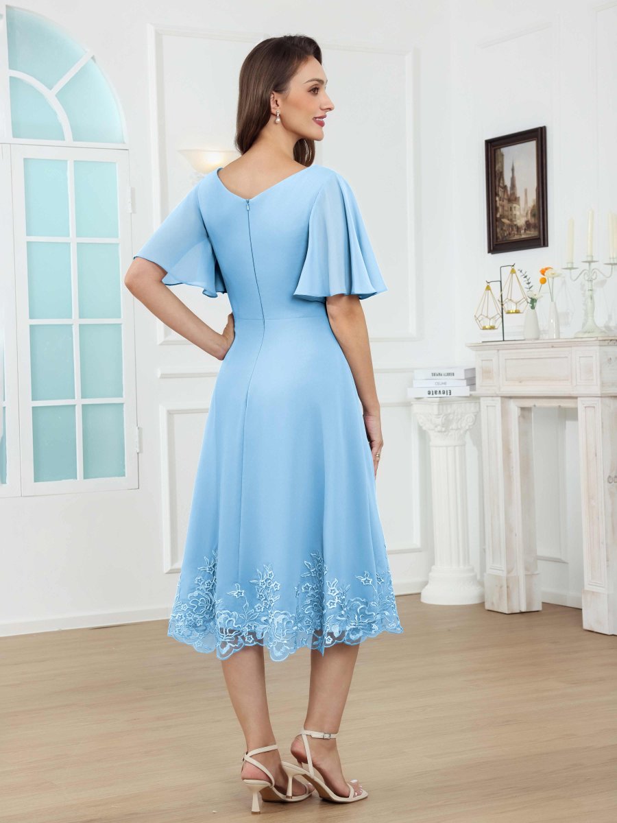 Robes Mère De La Mariée En Mousseline À Perles Appliqués Wisteria – Image 9