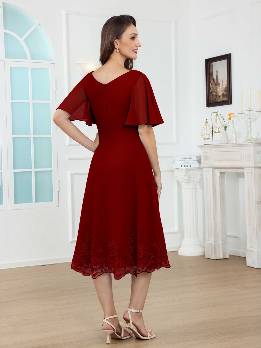 Robes Mère De La Mariée En Mousseline À Perles Appliqués Wisteria – Image 3