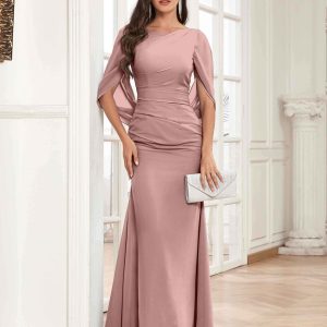 Robes Mère De La Mariée En Mousseline À Longueur Au Sol Et Sirène Brooke