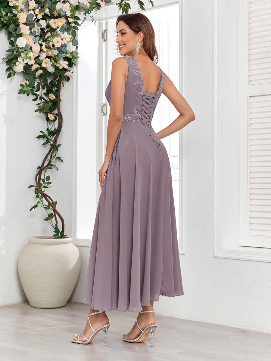 Robes Mère De La Mariée À Deux Pièces Appliqués Dentelle Aisha – Image 6