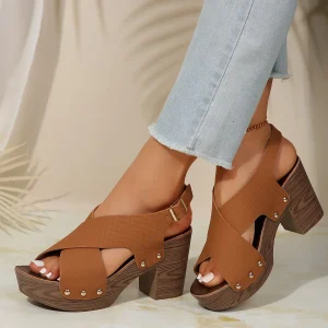 Thick Heeled Sandals | Modern Elegance and Comfort