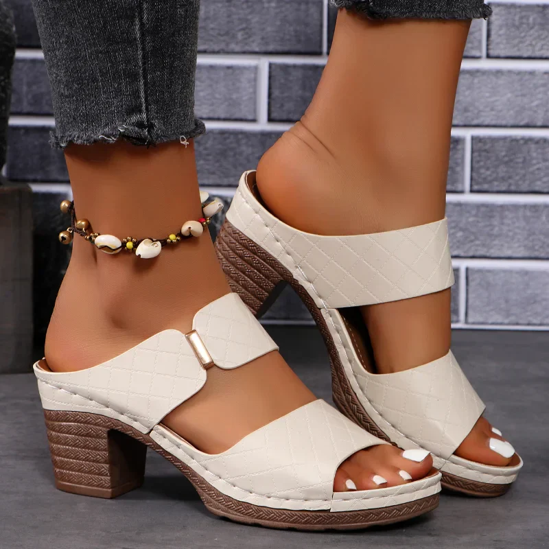 Elegant Block Heel Sandals | Comfort and Chic Style – Image 6