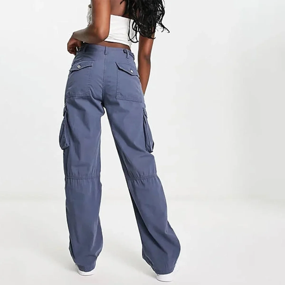 Pantalon Cargo | Coton | Taille Haute et Décontracté – Image 8