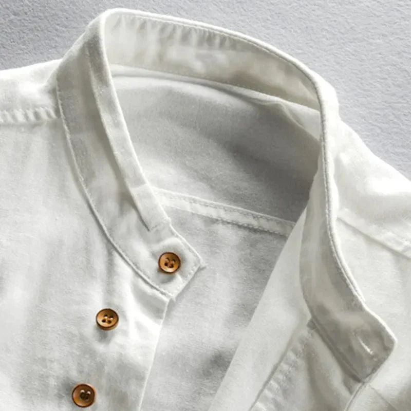 Chemise Col Mao | Élégance Moderne | Boutons Contrastants – Image 6