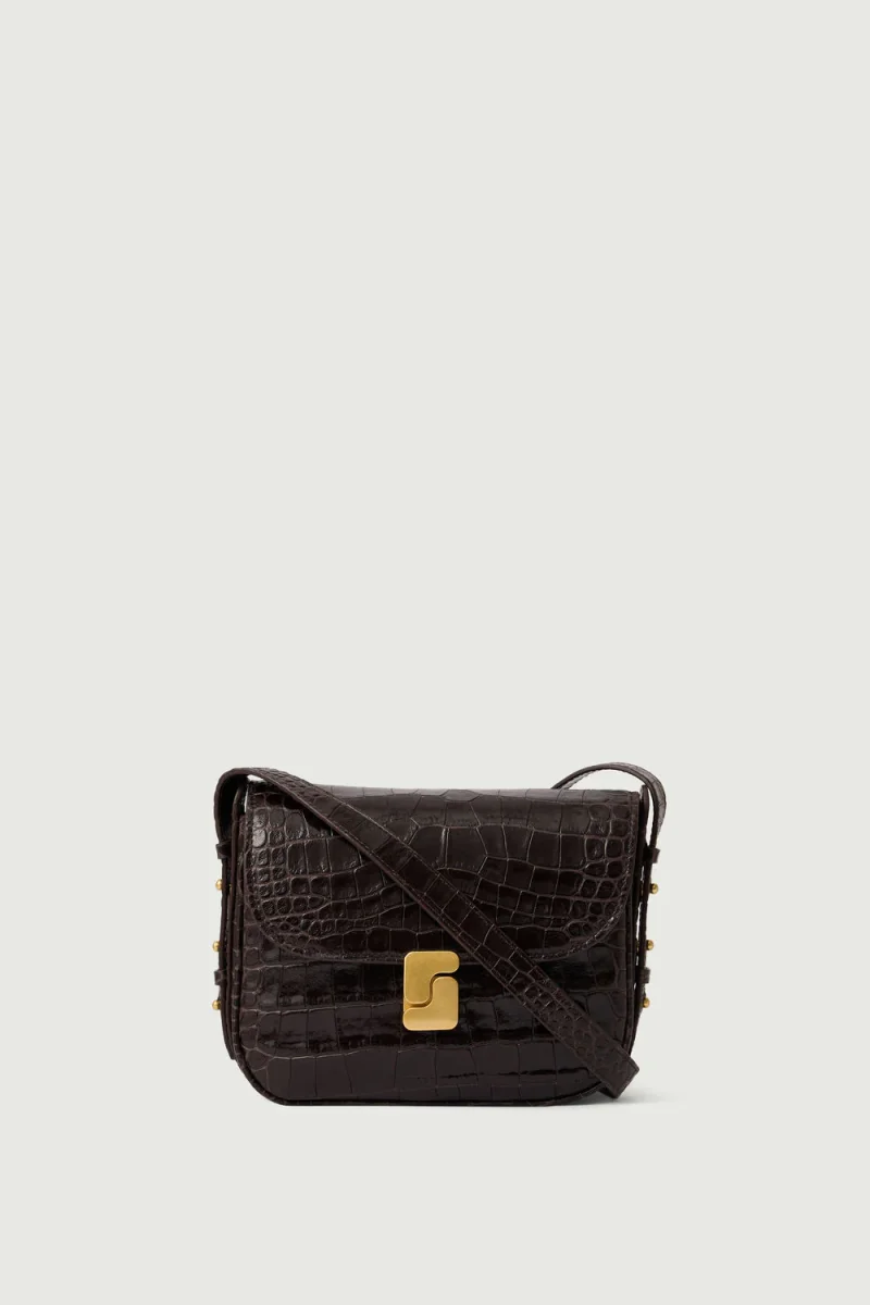 SAC BELLISSIMA MINI MARRON CROCO – Image 2