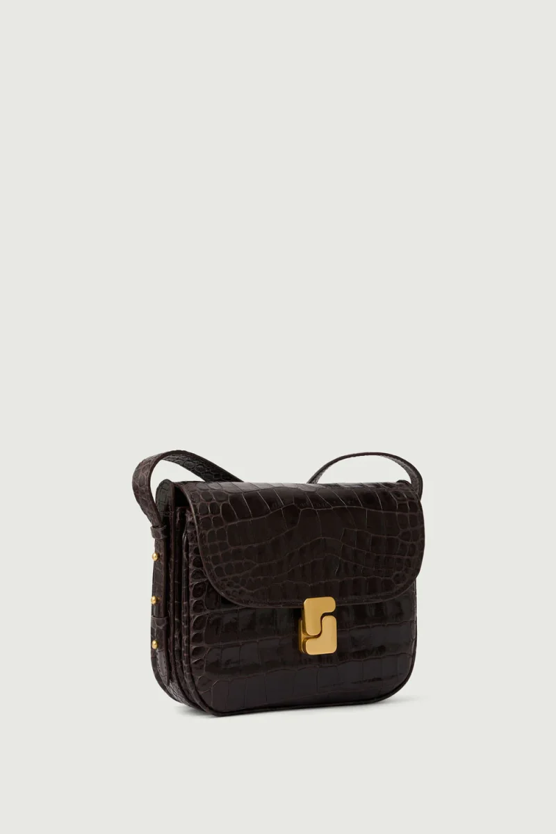 SAC BELLISSIMA MINI MARRON CROCO – Image 4