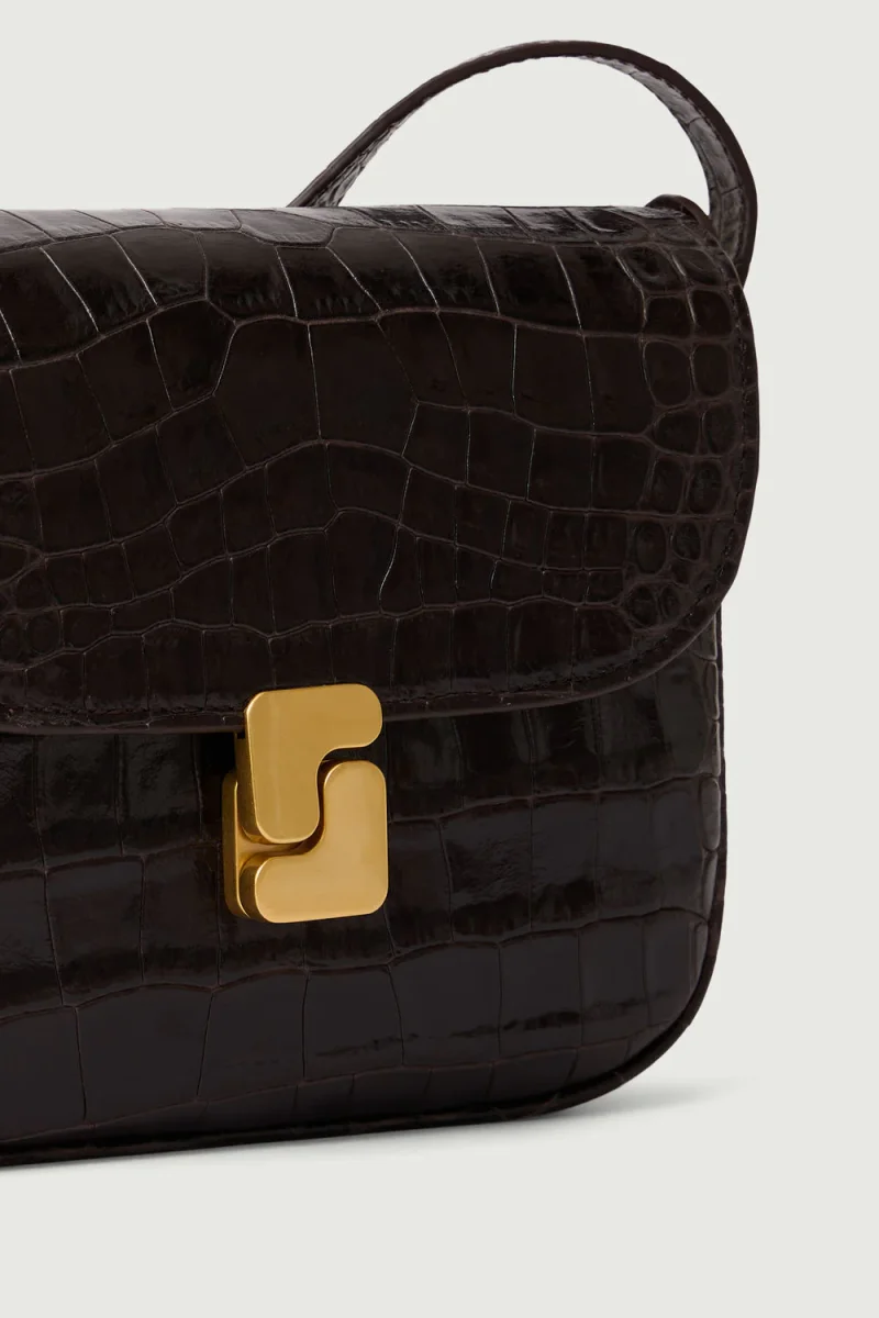 SAC BELLISSIMA MINI MARRON CROCO – Image 5