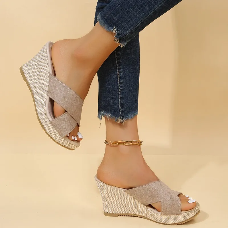 Natural Elegance Platform Sandals | Comfort and Style – Image 5