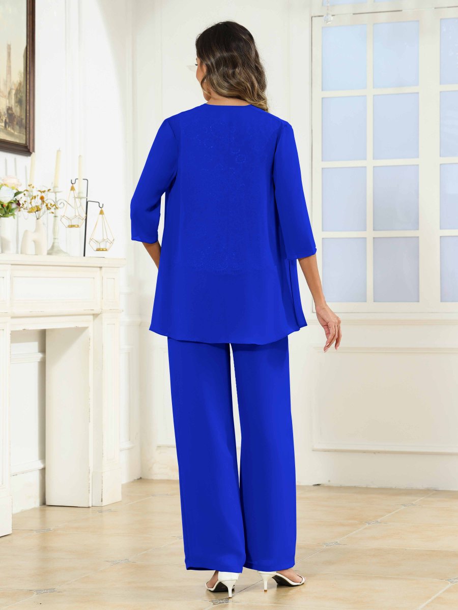 Tailleur-Pantalon Mère De La Mariée 3 Pièces Dentelle Angie – Image 4