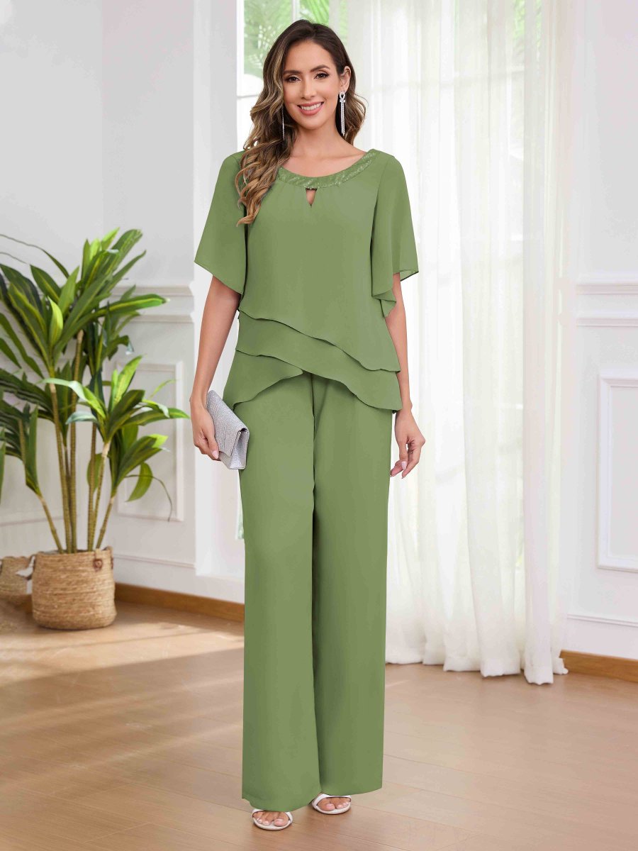 Tailleur-Pantalon Mère De La Mariée À Pailleté 2-Pièces Louisa