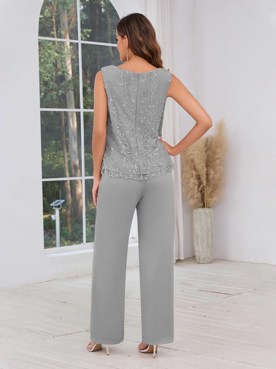 Tailleur-Pantalon Mère De La Mariée À Dentelle Fermeture Éclair Arrière Lorelai – Image 9