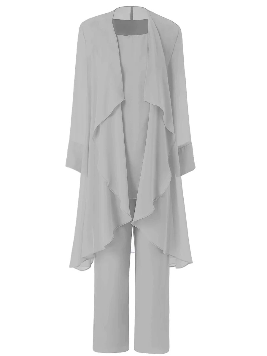 Tailleur-Pantalon Mère De La Mariée 3 Pièces En Mousseline Valencia – Image 3