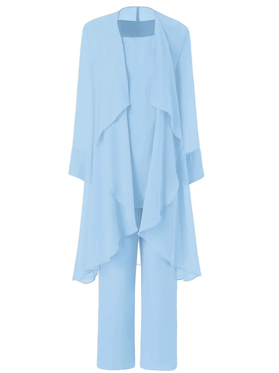 Tailleur-Pantalon Mère De La Mariée 3 Pièces En Mousseline Valencia – Image 5