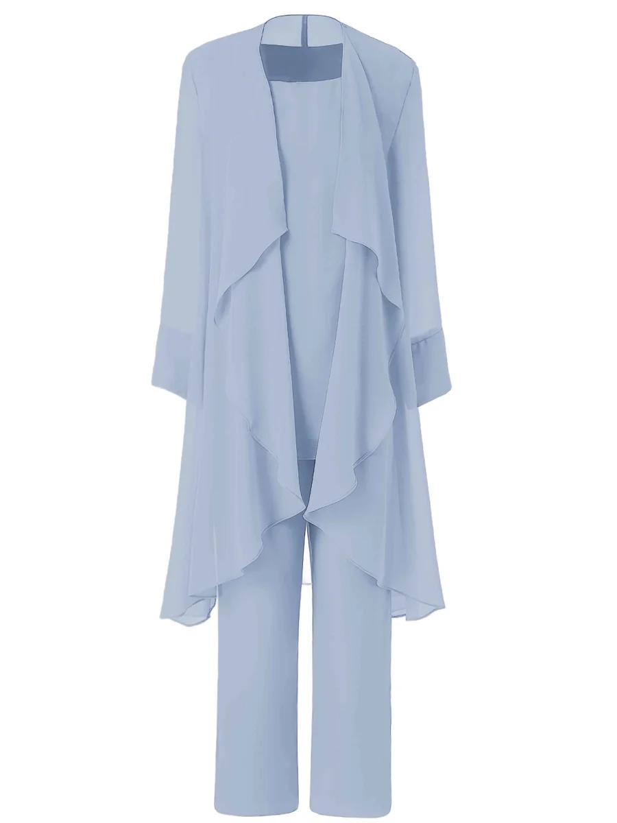 Tailleur-Pantalon Mère De La Mariée 3 Pièces En Mousseline Valencia – Image 7