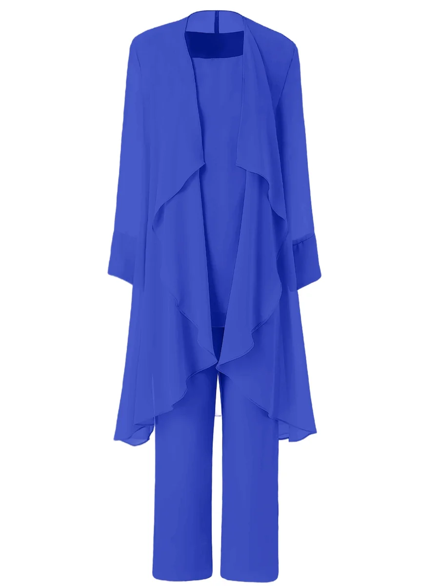 Tailleur-Pantalon Mère De La Mariée 3 Pièces En Mousseline Valencia – Image 8