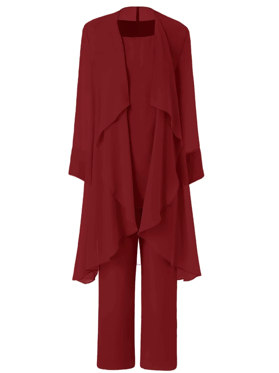 Tailleur-Pantalon Mère De La Mariée 3 Pièces En Mousseline Valencia – Image 9