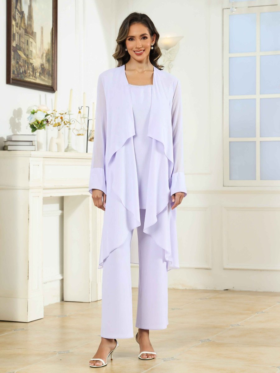 Tailleur-Pantalon Mère De La Mariée 3 Pièces En Mousseline Valencia