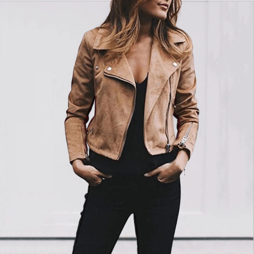 Veste Suédine Femme | Style Biker | Élégance & Confort – Image 7