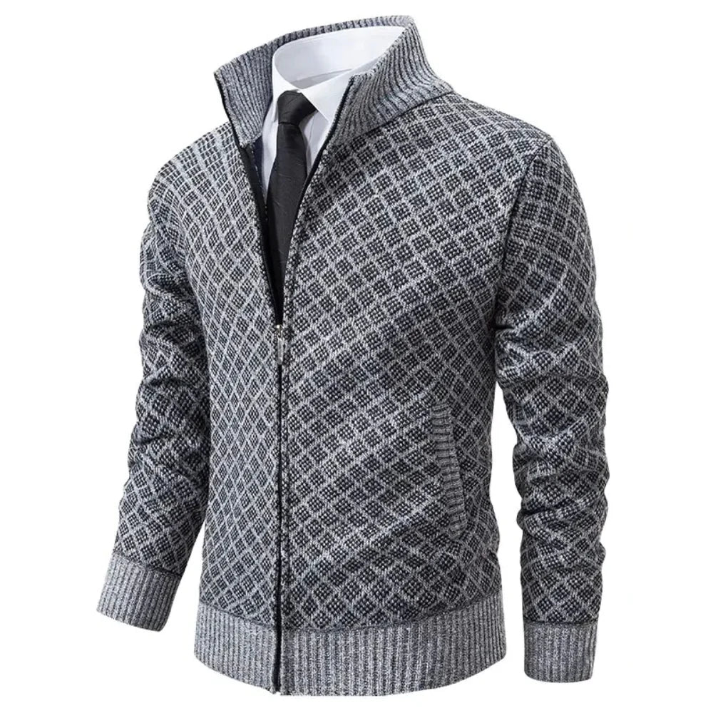 Veste en Maille Zippée | Chaleur & Élégance | Motif Géométrique – Image 5