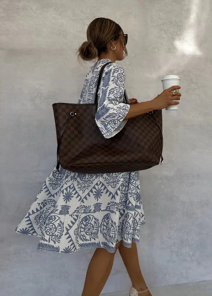 Robe Longue Imprimée Col V | Fraîcheur Bohème et Élégance Décontractée – Image 4