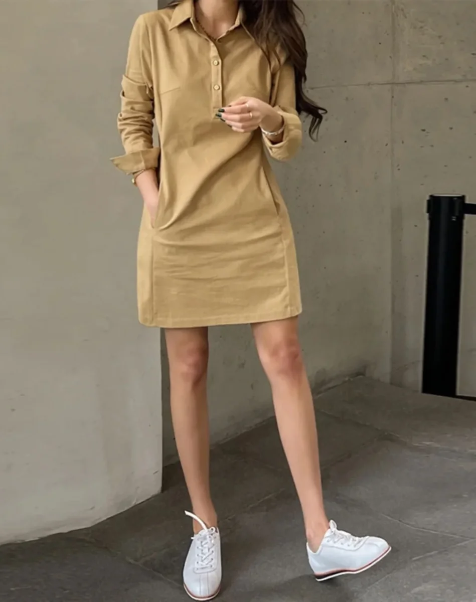 Slim Fit Shirt Dress | Minimalist Elegance – Image 4