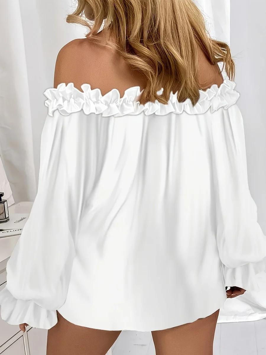 Ruffled Shoulder Blouse | Elegant and Airy – Image 3