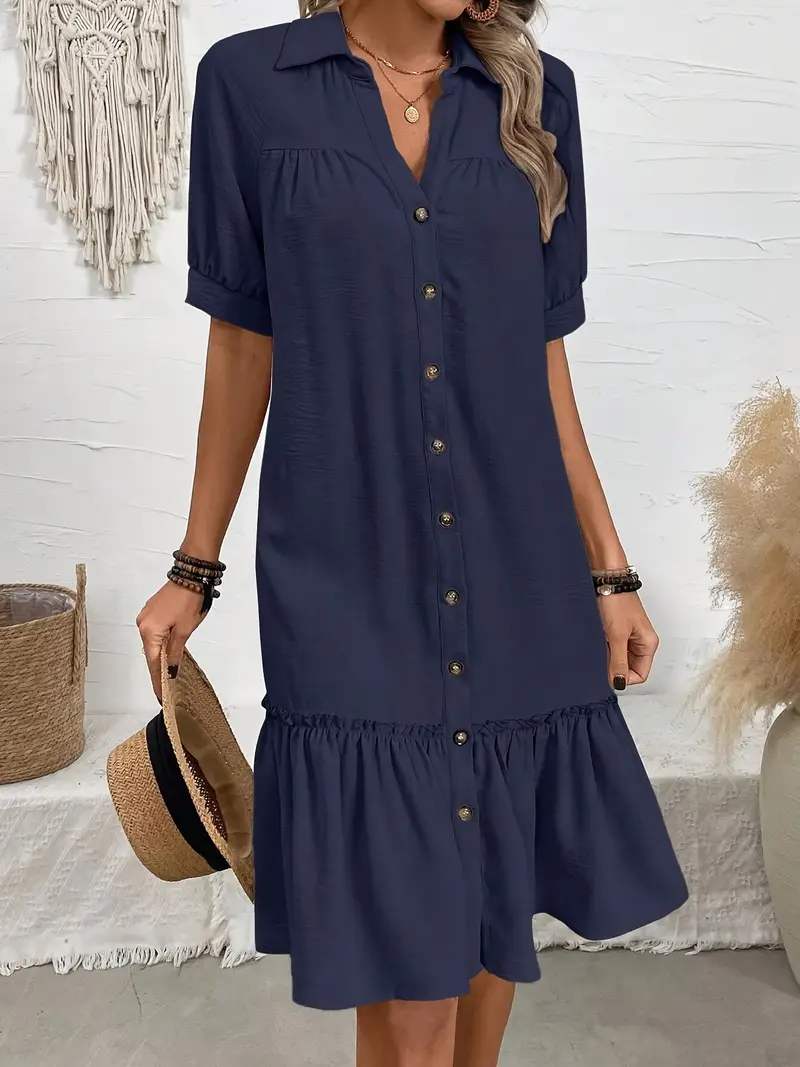 Elegant Button-down Shirt Dress | Casual and Chic – Image 7