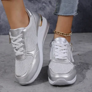 Metallic Platform Sneakers | Modern Shine and High Comfort