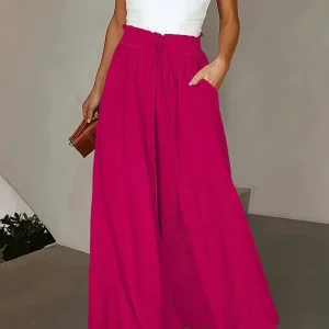 High Waist Wide Leg Trousers | Comfort and Summer Glamour