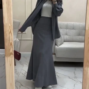 Ensemble Jupe Longue & Surchemise | Viscose | Minimaliste & Élégant