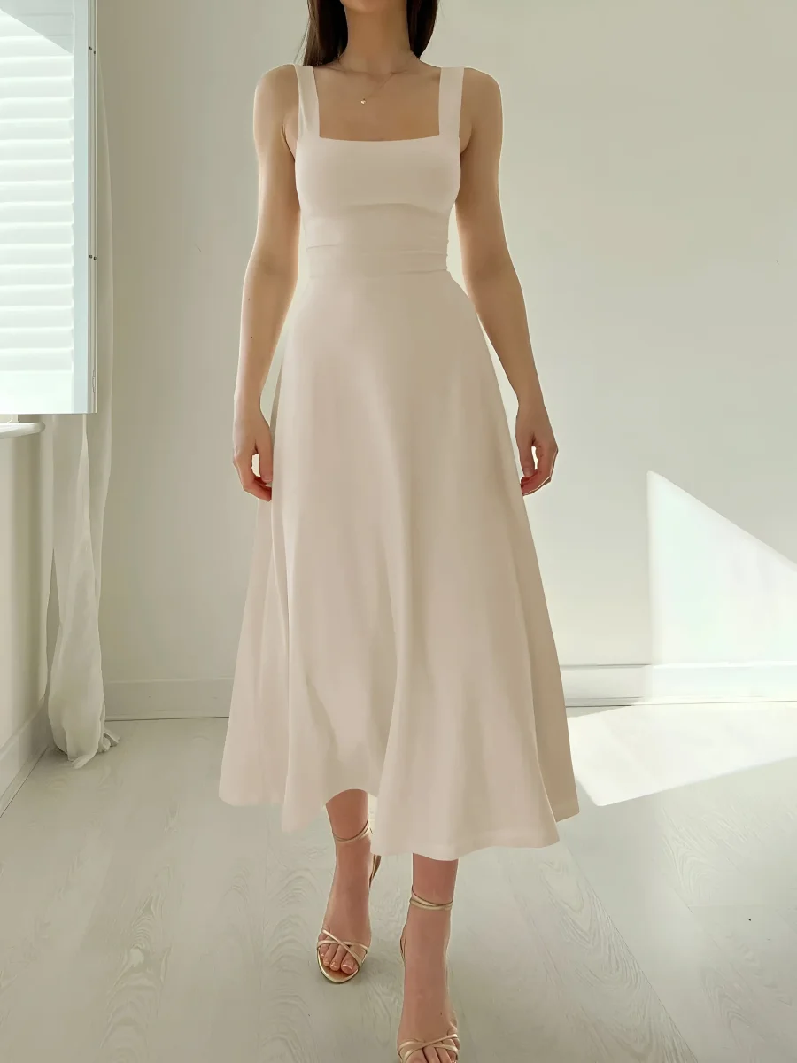 Robe Longue Évasée | Minimaliste et Élégante – Image 9