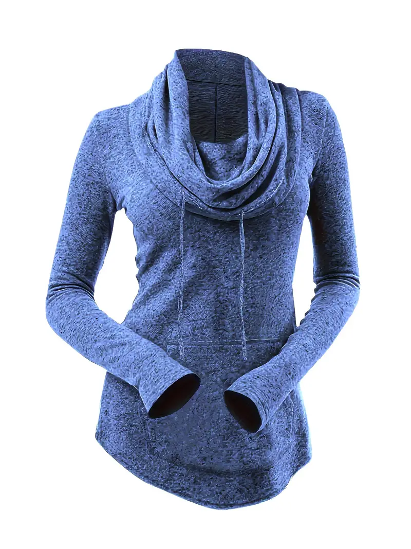 Sweat à Col Drapé | Confort & Élégance | Look Casual Chic – Image 4