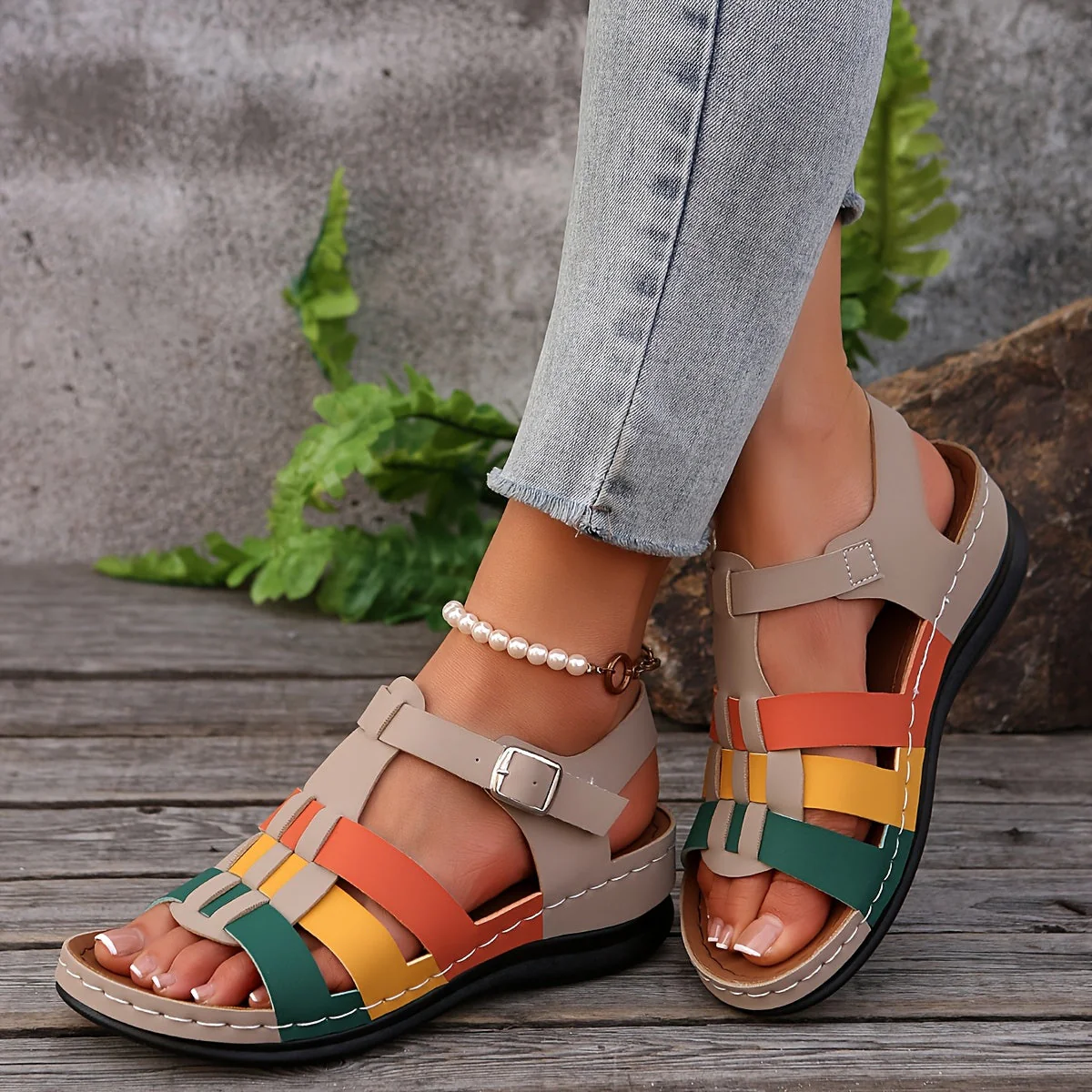 Multicolored Flat Sandals | Comfort and Summer Style – Image 6