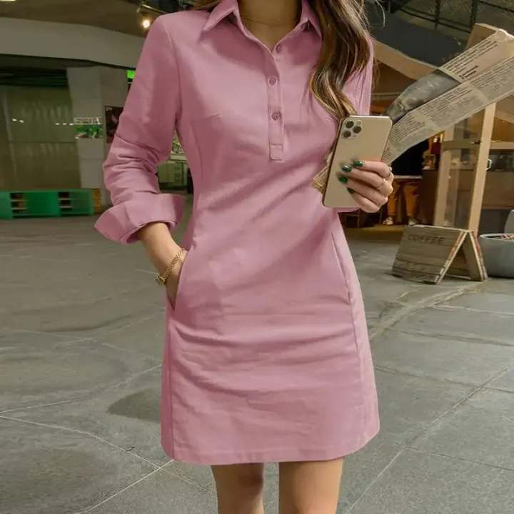 Slim Fit Shirt Dress | Minimalist Elegance – Image 5