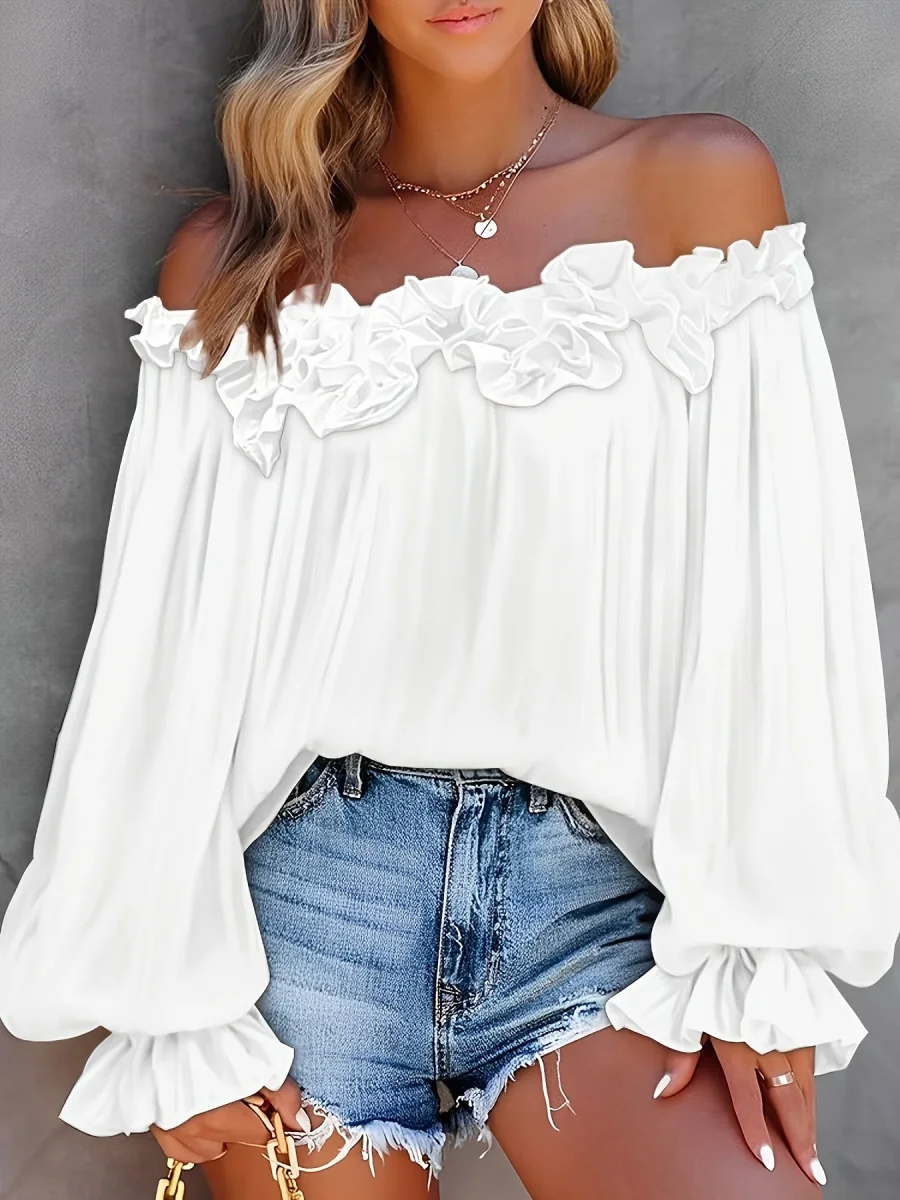 Ruffled Shoulder Blouse | Elegant and Airy – Image 2