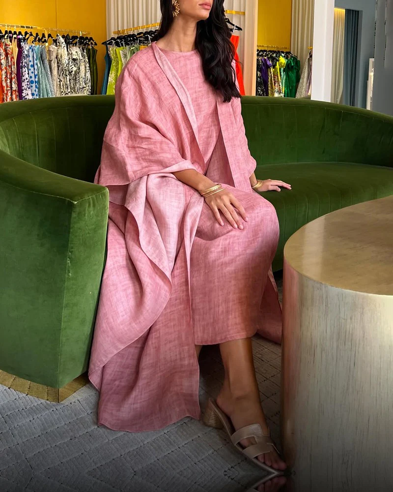 Robe Longue Oversize | 100% Lin | Élégante et Fluide – Image 8