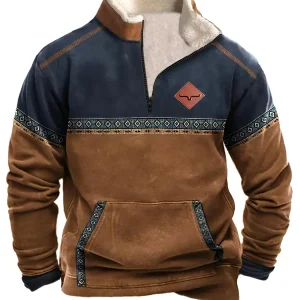 Sweat à Demi-Zip en Polaire | Mélange de Polyester | Chaleureux & Stylé