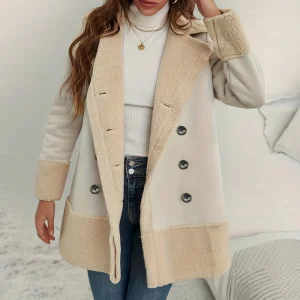 Coat Ecru Lined Sherpa | Cotton | Elegant and Warm