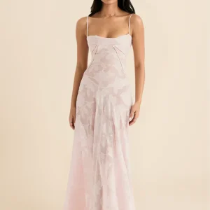 Éclat | Women's Long Dress Floral Lace Thin Straps