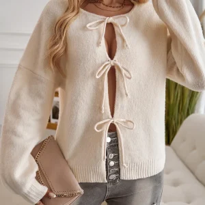 Cardigan Delicate Knots | Soft and Open with Ties
