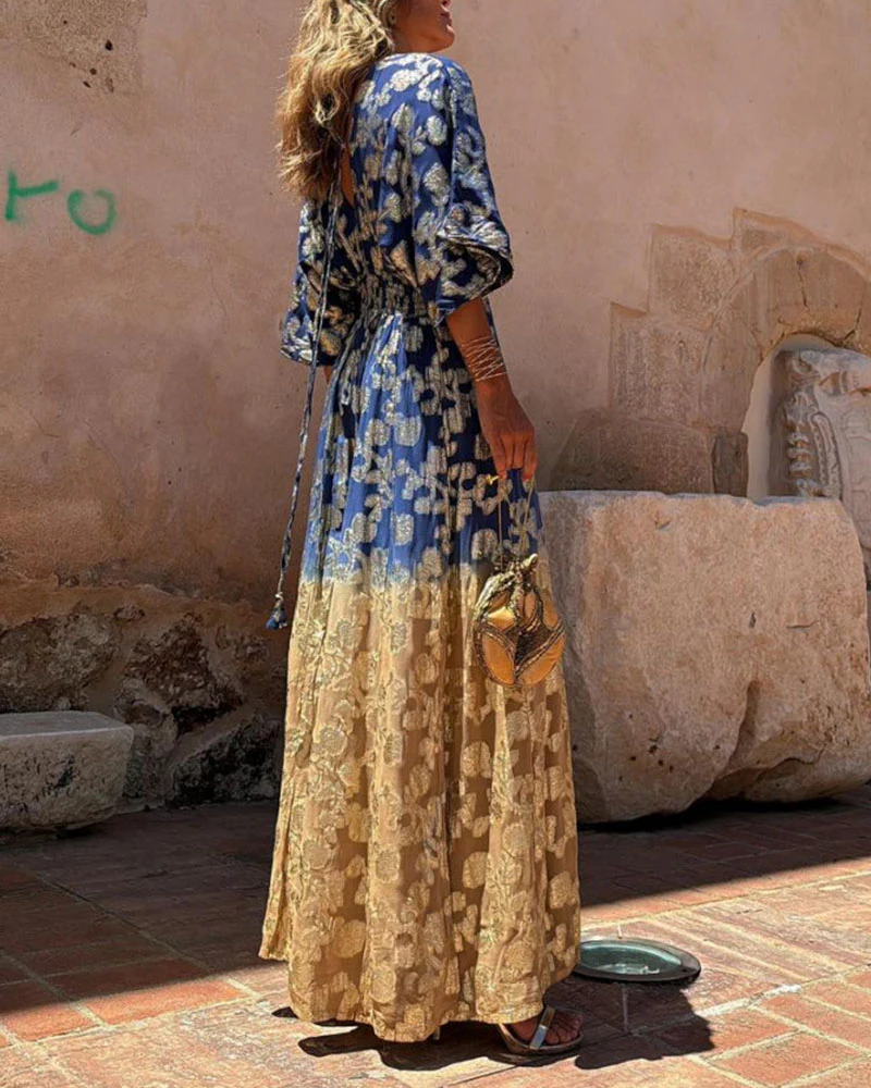 Robe Longue Dégradée | Viscose | Bohème Chic & Fluide – Image 4