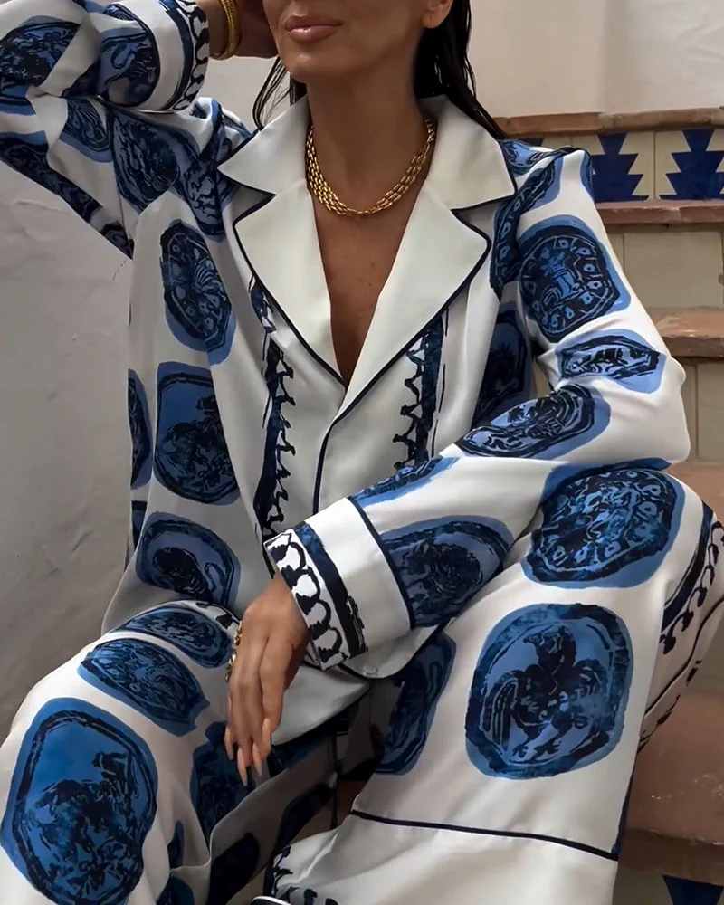 Ensemble Artistique Bleu | Coton | Fluide & Élégant – Image 5