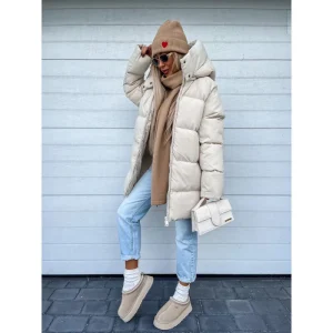 Doudoune Oversize | Beige Matelassée | Chaude et Tendance
