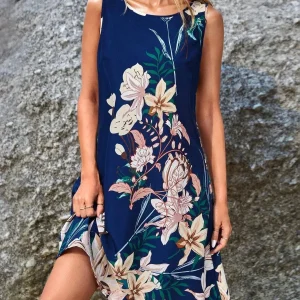 Fleur de Nuit | Sleeveless Printed Dress