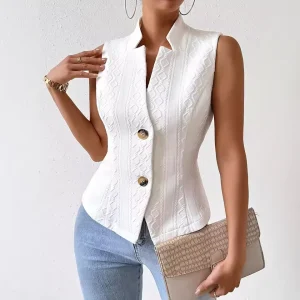 Sleeveless Waistcoat | Structured Refinement
